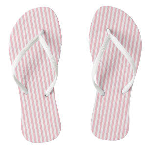 Vertikale Streifen in weißer und rosa Größe Flip Flops