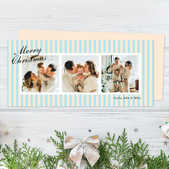 Vertikale Streifen mit Creme und blauem Chic 3 Fot (Von Creator hochgeladen)