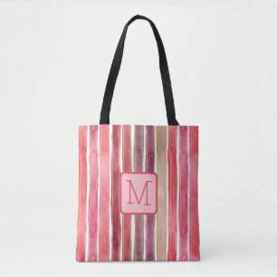 Vertikale Streifen Pinks Farbblock Monogramm
