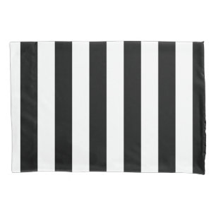 Vertikale Streifen schwarz und weiß gestreift Kissenbezug