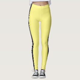 Vertikale Streifen Textdesign Sportgeräte Leggings