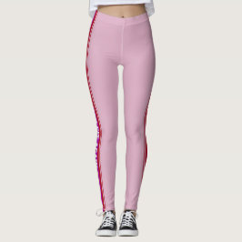Vertikale Streifen Textdesign Sportgeräte Leggings