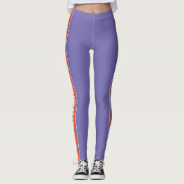 Vertikale Streifen Textdesign Sportgeräte Leggings