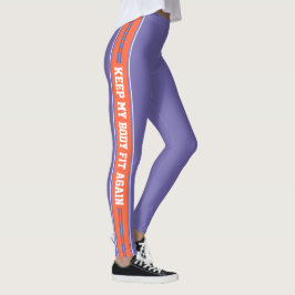 Vertikale Streifen Textdesign Sportgeräte Leggings