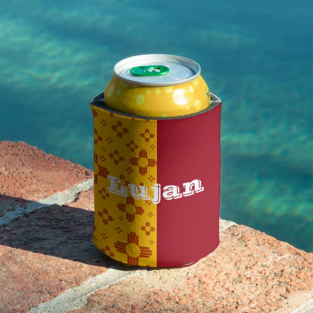 Vertikale Streifen Zia Sun Red Yellow New Mexico Dosenkühler (In Situ Pool)