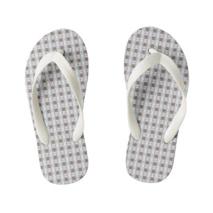 Vertikale Tan-Kette Blau Diamant B Weißer Dreh Flo Kinderbadesandalen