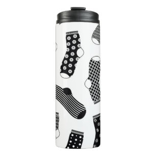 Vertikale Textur der gestreiften und polka dot soc Thermosbecher