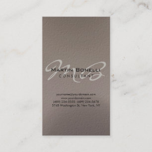Vertikale Trendy Chic Monogram Business Card Visitenkarte