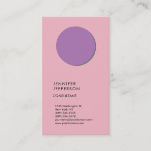 Vertikale, trendy Minimalistische Moderne Visitenkarte