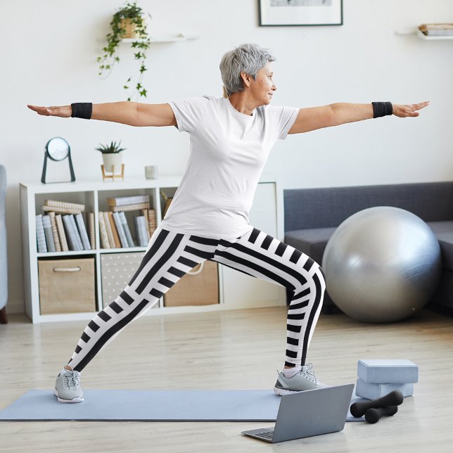 Vertikale und horizontale Streifen Leggings (Von Creator hochgeladen)