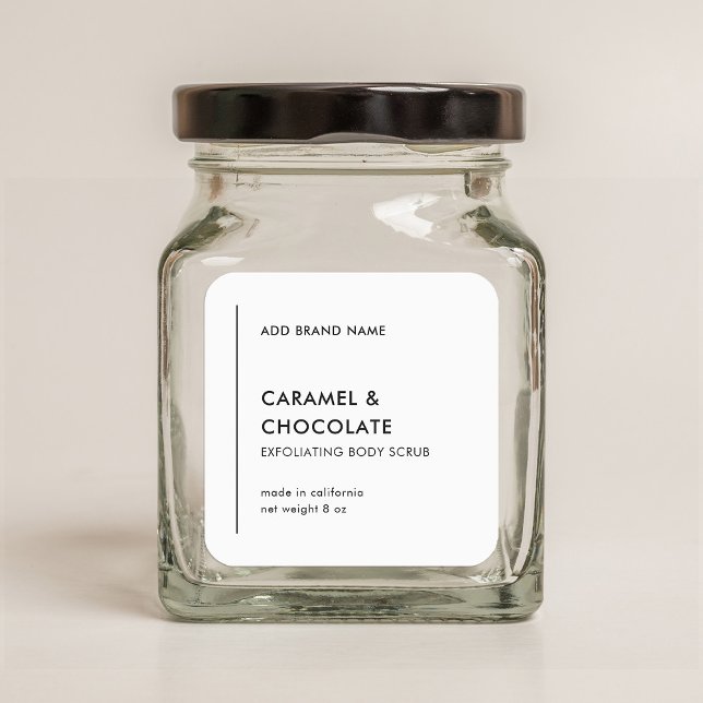 Vertikale Zeile: Hinzufügen Ihres Markenbezeichnun Quadratischer Aufkleber (Von Creator hochgeladen)