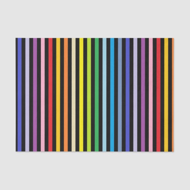 Vertikaler breiterer Spektrum-Regenbogen und Seidenpapier (Vorderseite)