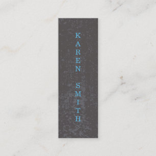 Vertikaler Text Moderner Grunge-Stil Mini Visitenkarte