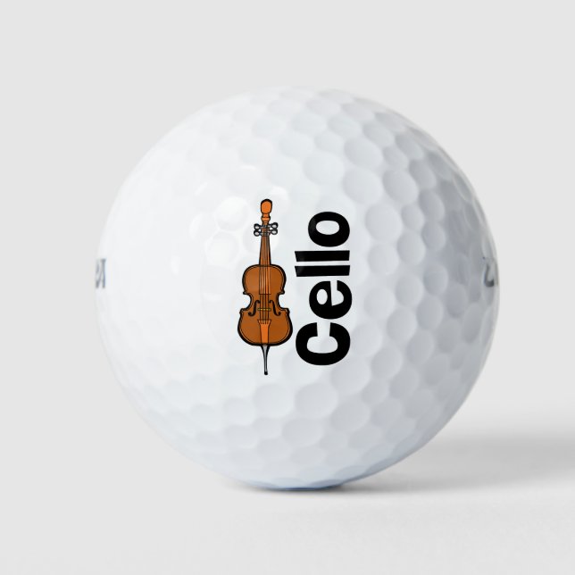 Vertikaler Text von Cello Golfball (Vorderseite)