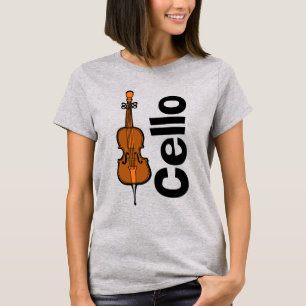 Vertikaler Text von Cello T-Shirt