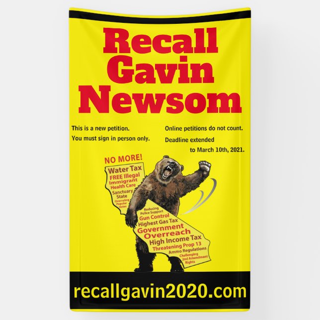 Vertikales 3ft x 5ft Recallgavin2020-Banner Banner (Vertikal)