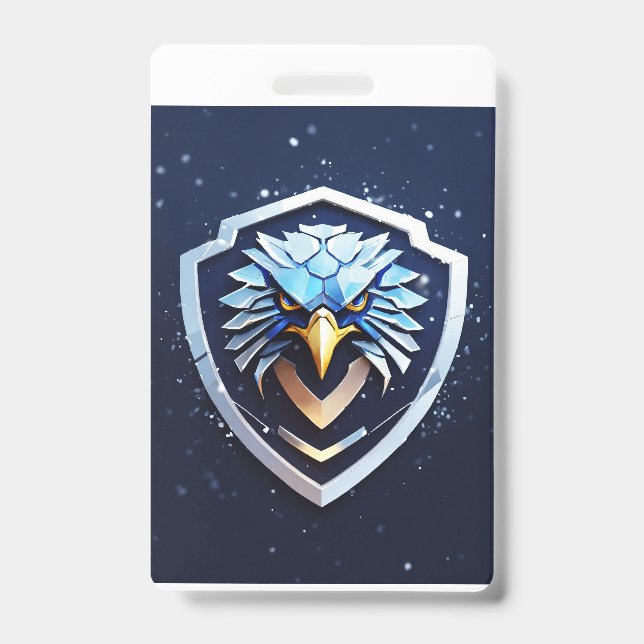 Vertikales Abzeichen mit Adler Ausweis (Vorderseite)