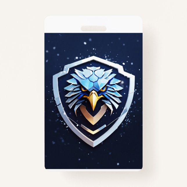 Vertikales Abzeichen mit Adler Ausweis (Vorderseite)