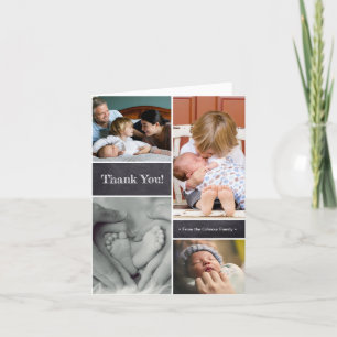 Vertikales Baby Vielen Dank für Ihre Geburtsankünd Dankeskarte