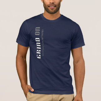 Vertikales blaues angepasstes T-Shirt