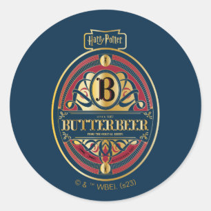 Vertikales BUTTERBEER™-Logo Runder Aufkleber