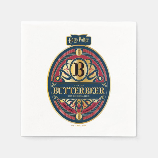 Vertikales BUTTERBEER™-Logo Serviette (Vorderseite)