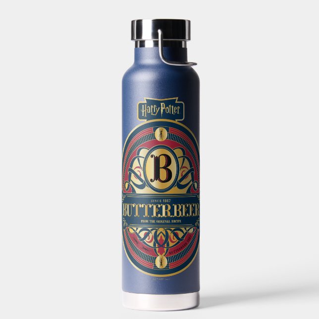 Vertikales BUTTERBEER™-Logo Trinkflasche (Links)