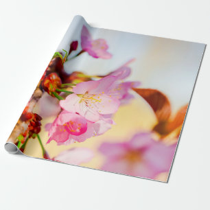 Vertikales Cluster von Sakura-Blume Geschenkpapier