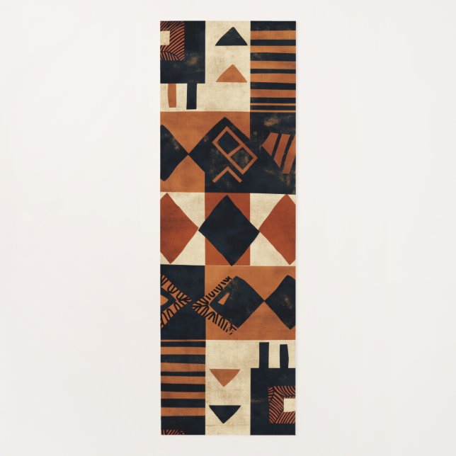 Vertikales Design mit afrikanischen Elementen Yogamatte (Vorderseite)