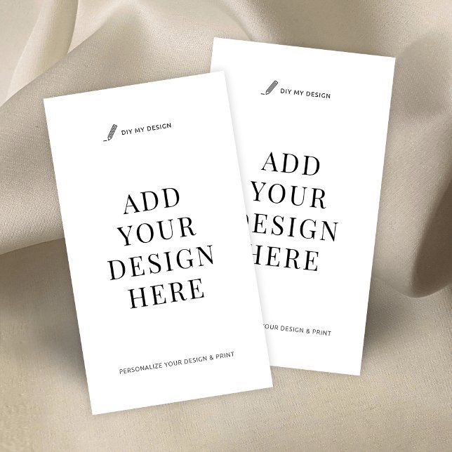 Vertikales Drucken von Visitenkarten - Design hoch Visitenkarte (Upload your artwork and print your custom vertical business cards)