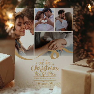 Vertikales erstes Weihnachten 5-Foto-Layout