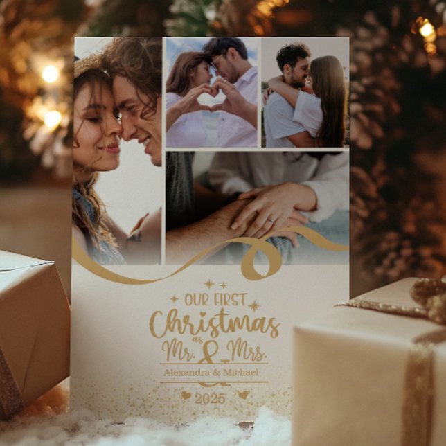 Vertikales erstes Weihnachten 5-Foto-Layout (Von Creator hochgeladen)