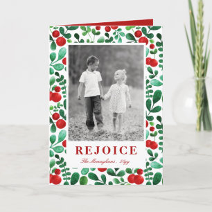 Vertikales Foto Fresh Berries Feiertagskarte