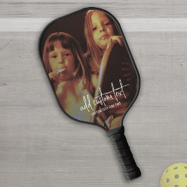 Vertikales Foto mit benutzerdefiniertem Text in Tr Pickleball Schläger
