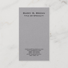 Vertikales Grau Einfach Schlicht Minimalistisch Visitenkarte