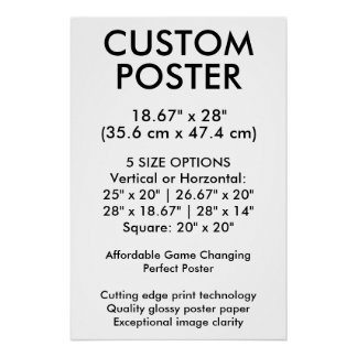 Vertikales Hochglanzposter nach Maß 18,67" x 28" Poster