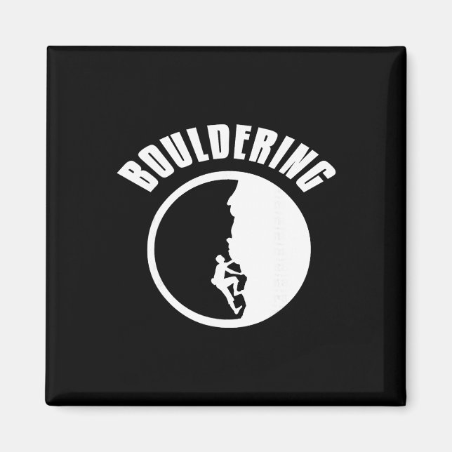 Vertikales Klettern Abenteuer Humor Für Boulder Magnet (Vorne)