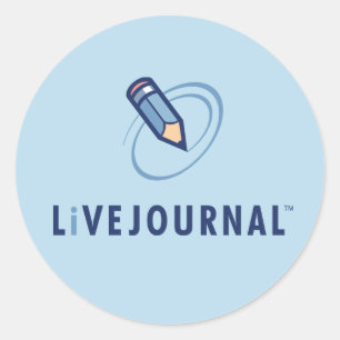 Vertikales LiveJournal-Logo Runder Aufkleber