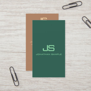 Vertikales, modernes, Berufliches Monogramm Visitenkarte