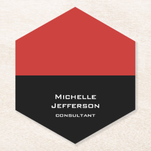 Vertikales Rotes Schwarz Abstrakt Modernes, trendi Untersetzer