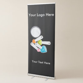 Vertikales rückverfolgbares Banner für Messstation