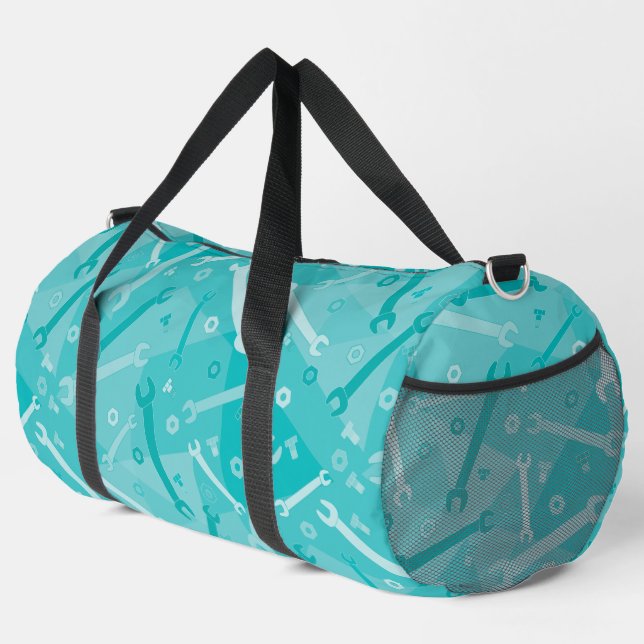 Vertikales Schraubenmuster Duffle Bag (Rechte Ecke)