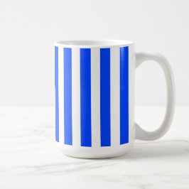 Vertikales Stricksegler Blau- und Weißmuster Kaffeetasse