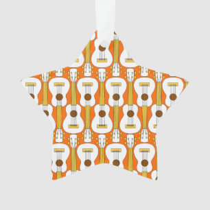 Vertikales Ukulele-Muster Ornament