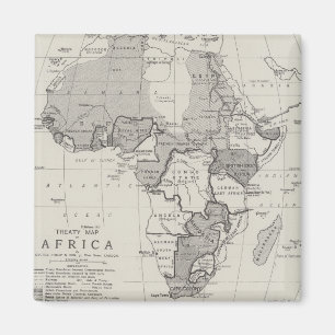 Vertrag-Karte von Afrika Magnet