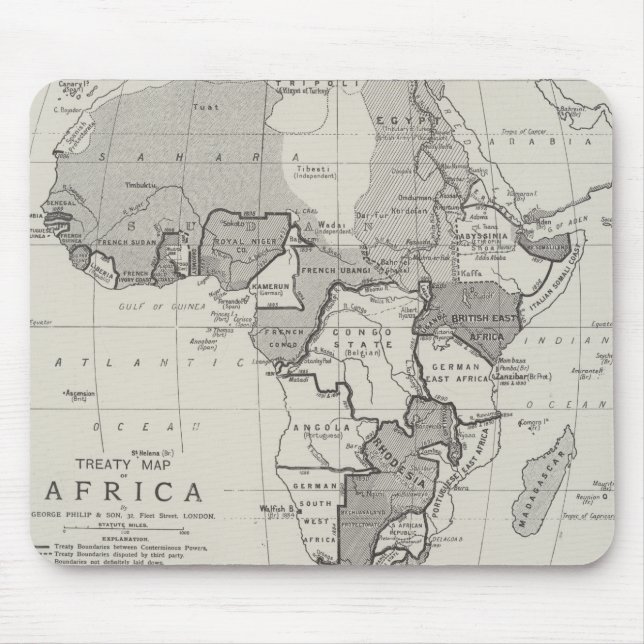 Vertrag-Karte von Afrika Mousepad (Vorne)