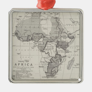 Vertrag-Karte von Afrika Ornament Aus Metall