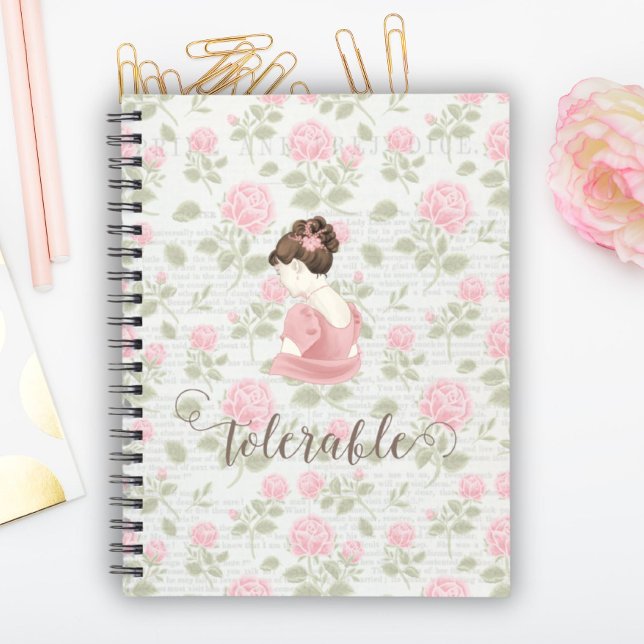Verträglich - Jane Austen Floral Vintag Notizbuch (Von Creator hochgeladen)