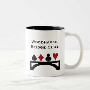 Vertrags-Brücken-Verein-Gewohnheits-Tasse Zweifarbige Tasse