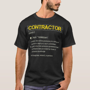 Vertragsdefinition Konstruktion — Funny Gift Hand T-Shirt